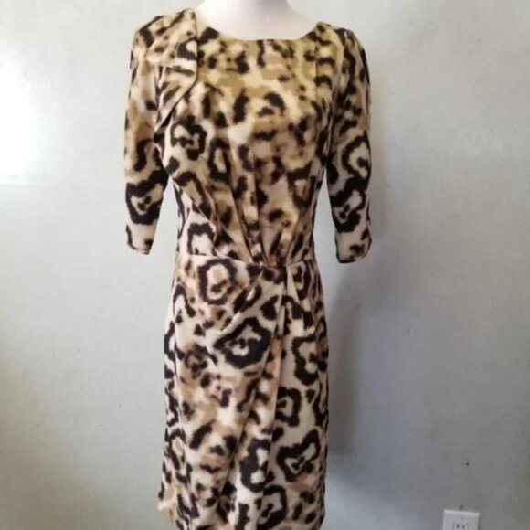 Yoana Baraschi Anthropology leopard dress women's size 4 (I20) - Picture 5 of 8
